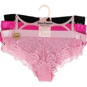 🆕 Juicy Couture Women's 3 Pk Lace Hipsters.